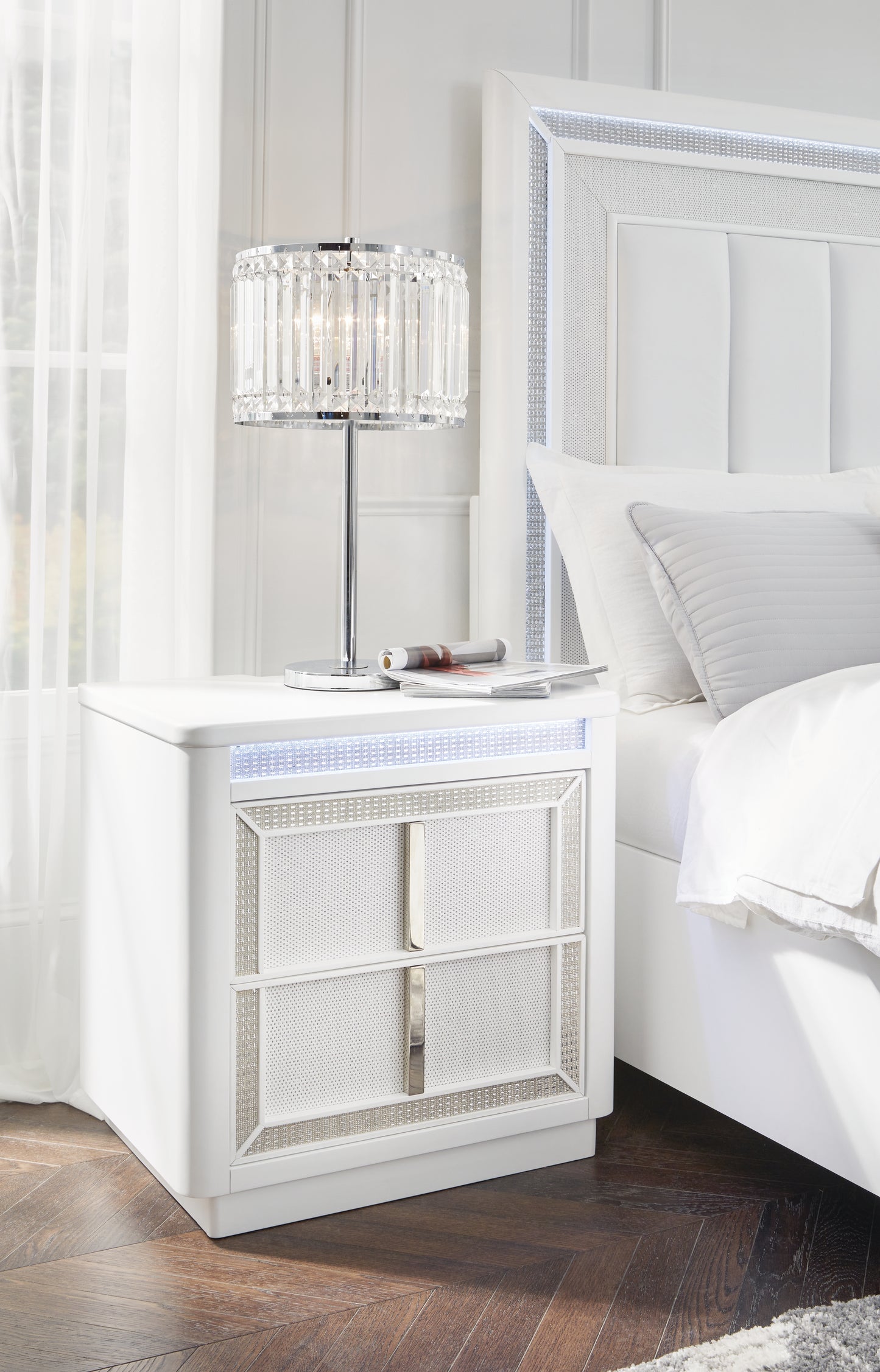 Chalanna Queen Panel Storage Bed and Nightstand