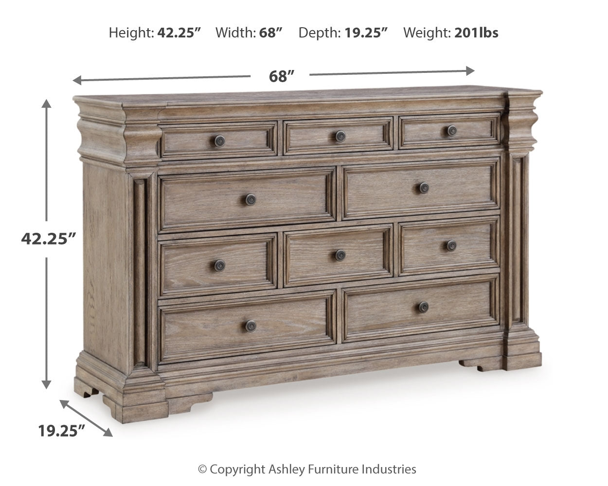 Blairhurst King Panel Bed, Dresser, Chest and 2 Nightstands