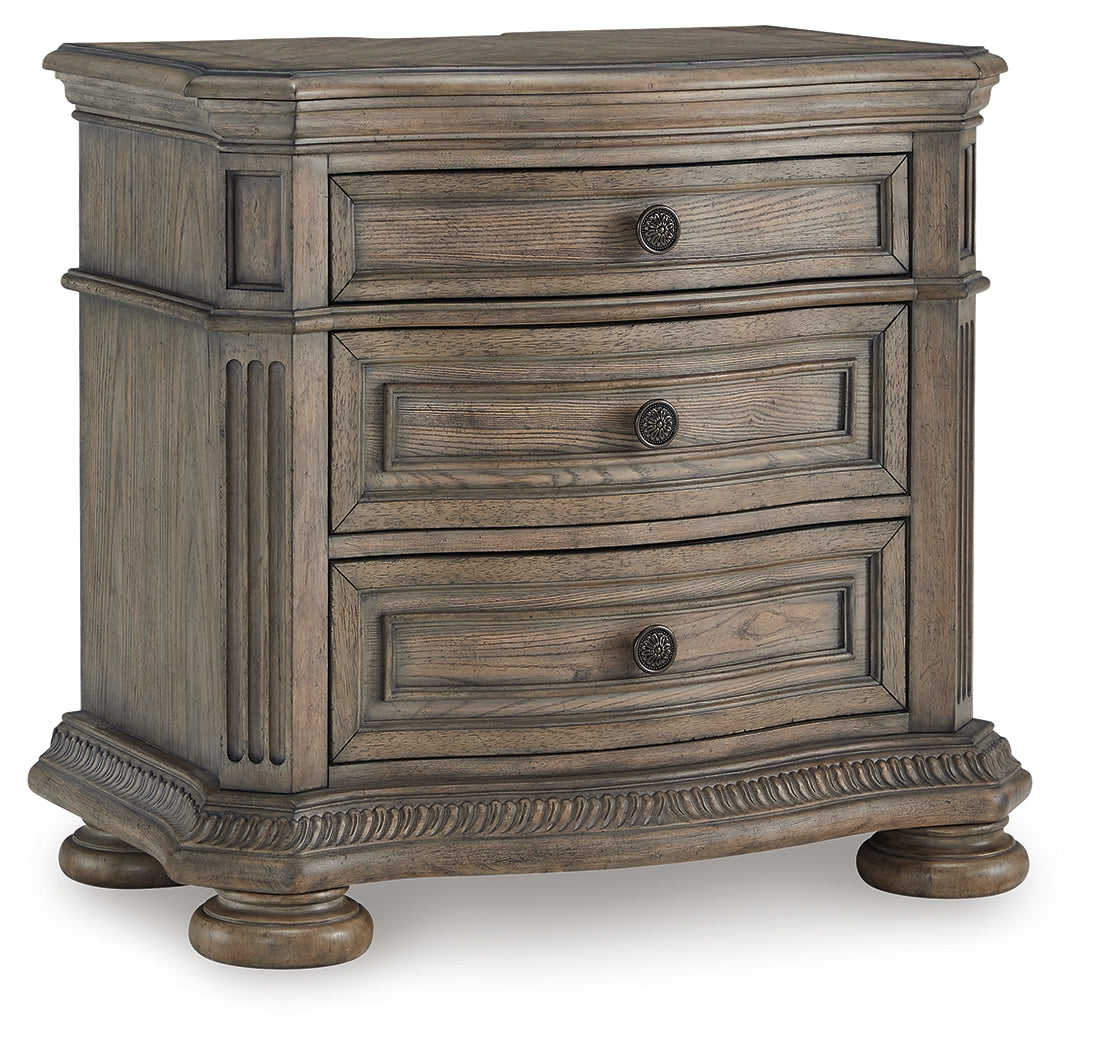 Ardenfield California King Sleigh Bed, Chest and Nightstand