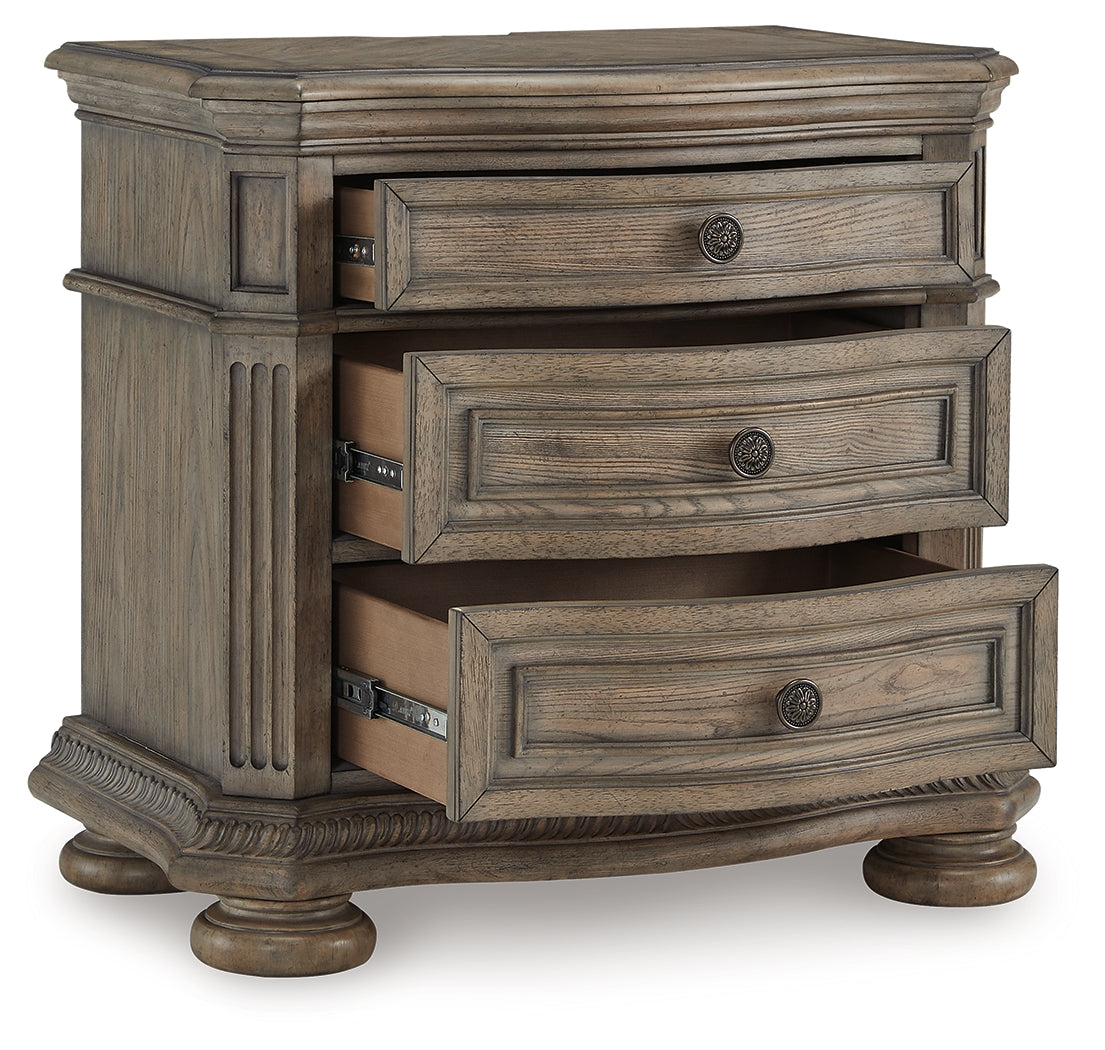 Ardenfield California King Sleigh Bed, Chest and Nightstand