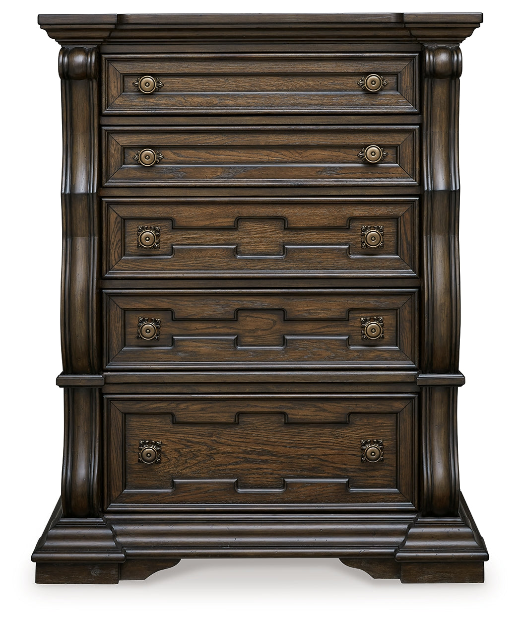 Maylee Queen Panel Bed, Dresser, Mirror, Chest and 2 Nightstands