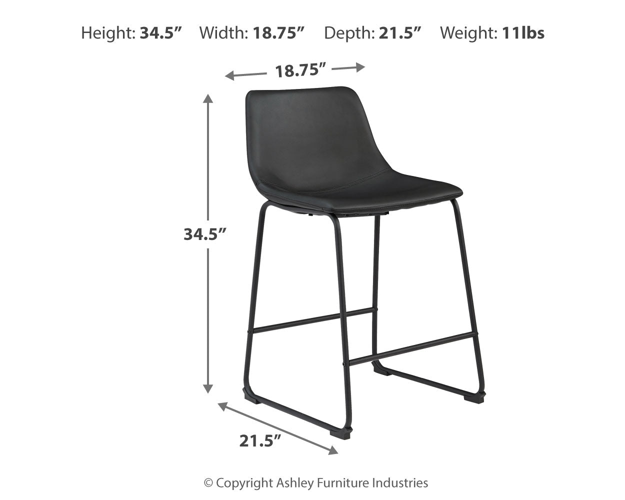 Centiar Counter Height Bar Stool (Set of 2)