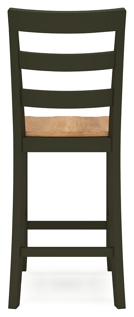 Gesthaven Counter Height Dining Table and 2 Barstools