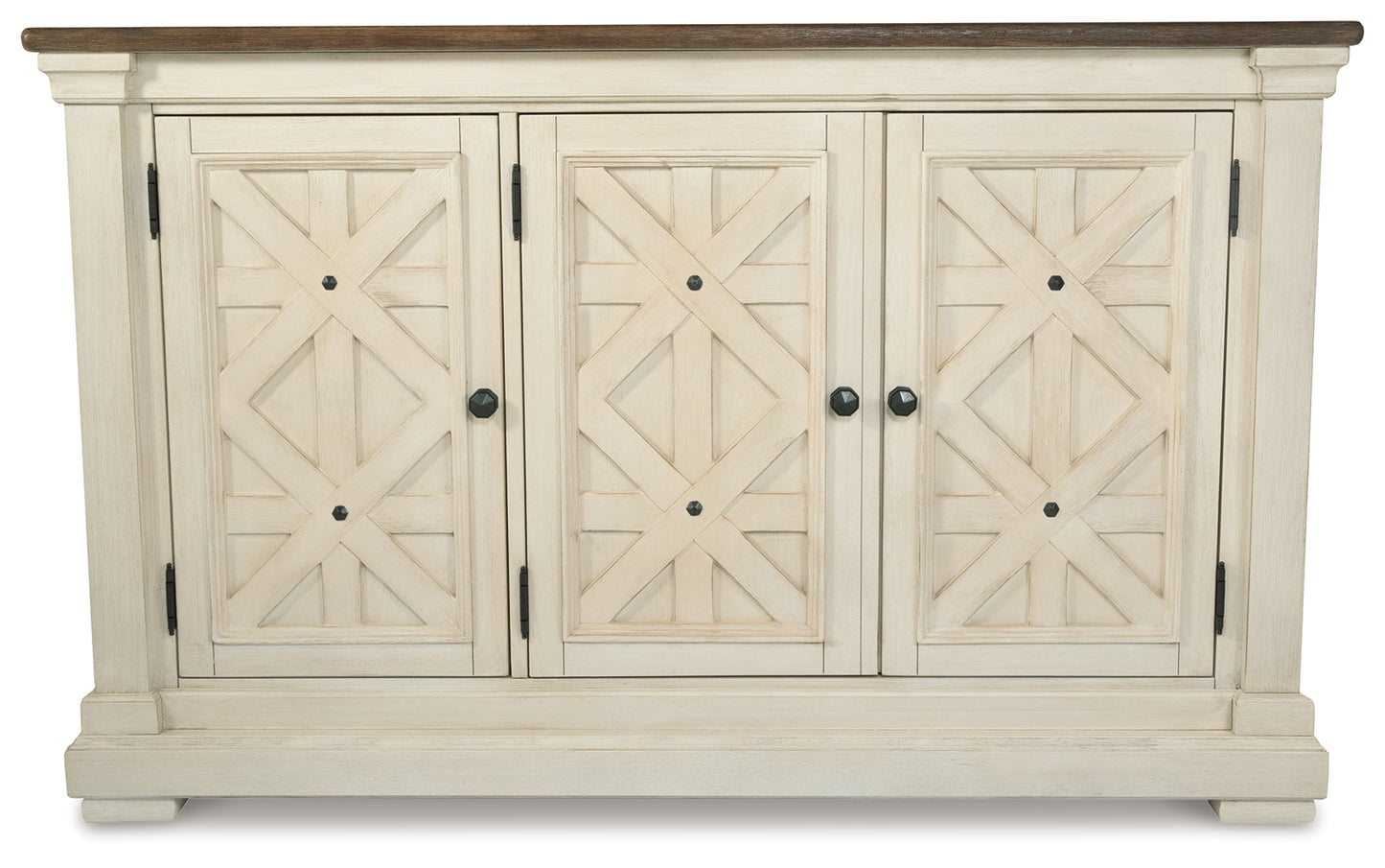 Bolanburg Counter Height Table with 6 Barstools, Server and Display Cabinet