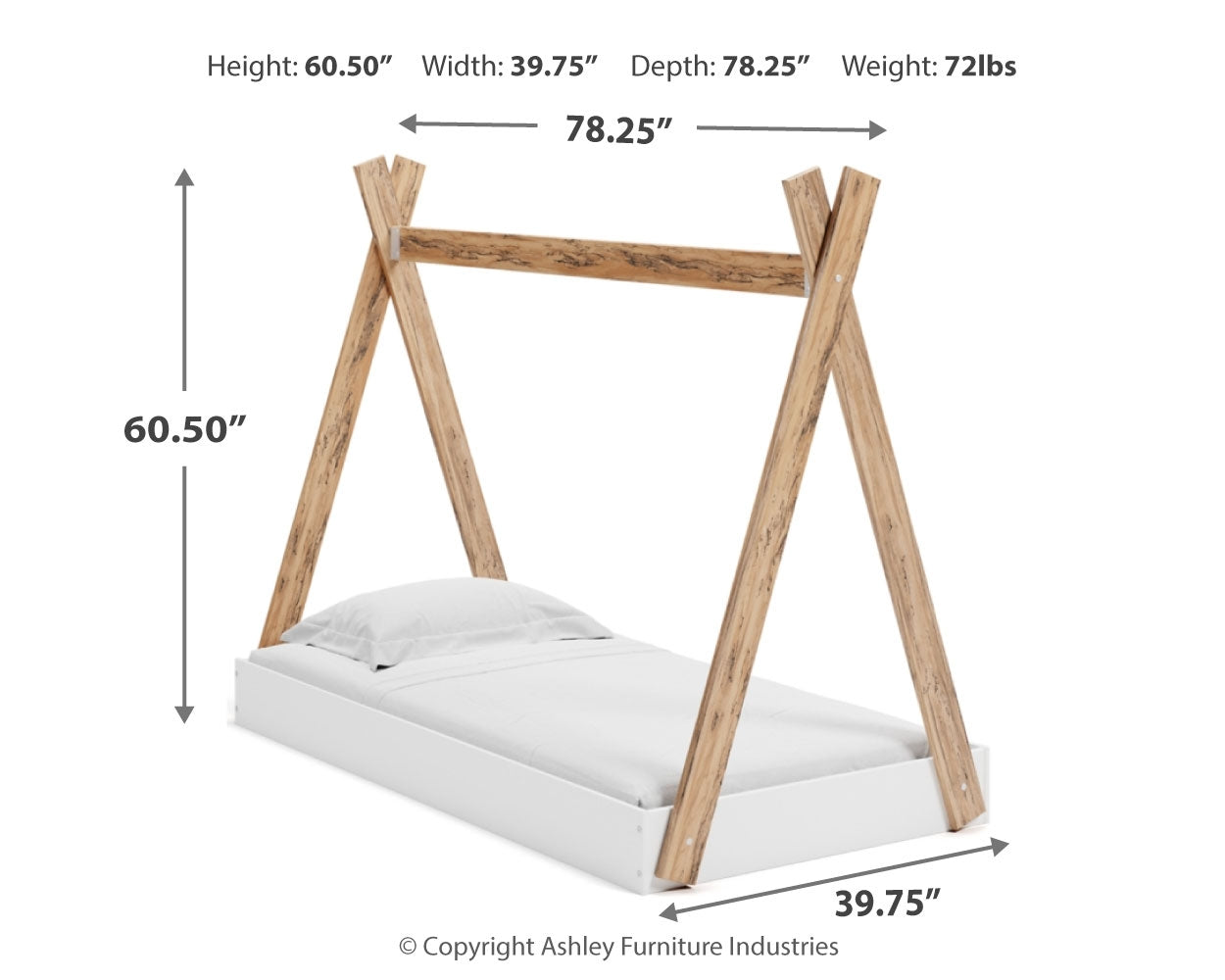 Piperton Twin Tent Complete Bed in Box