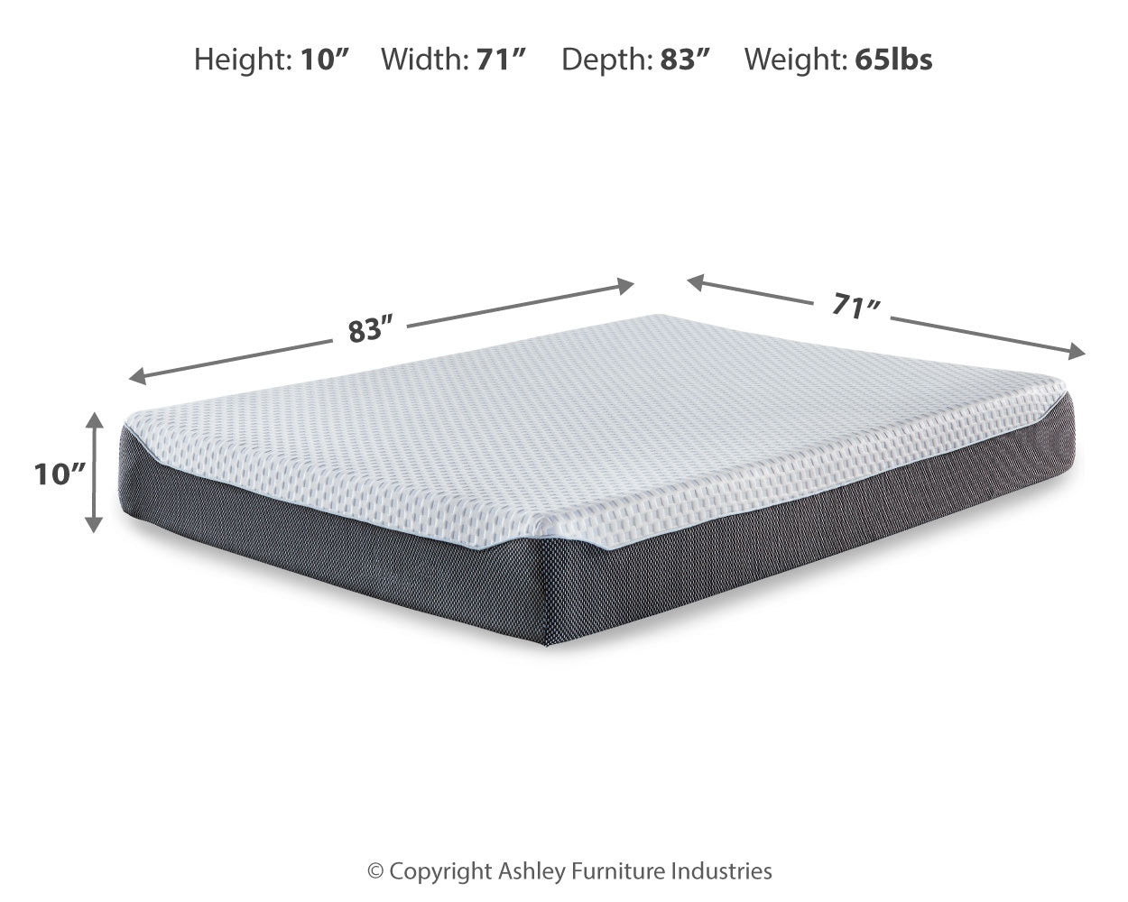 10 Inch Chime Elite California King Memory Foam Mattress in a box