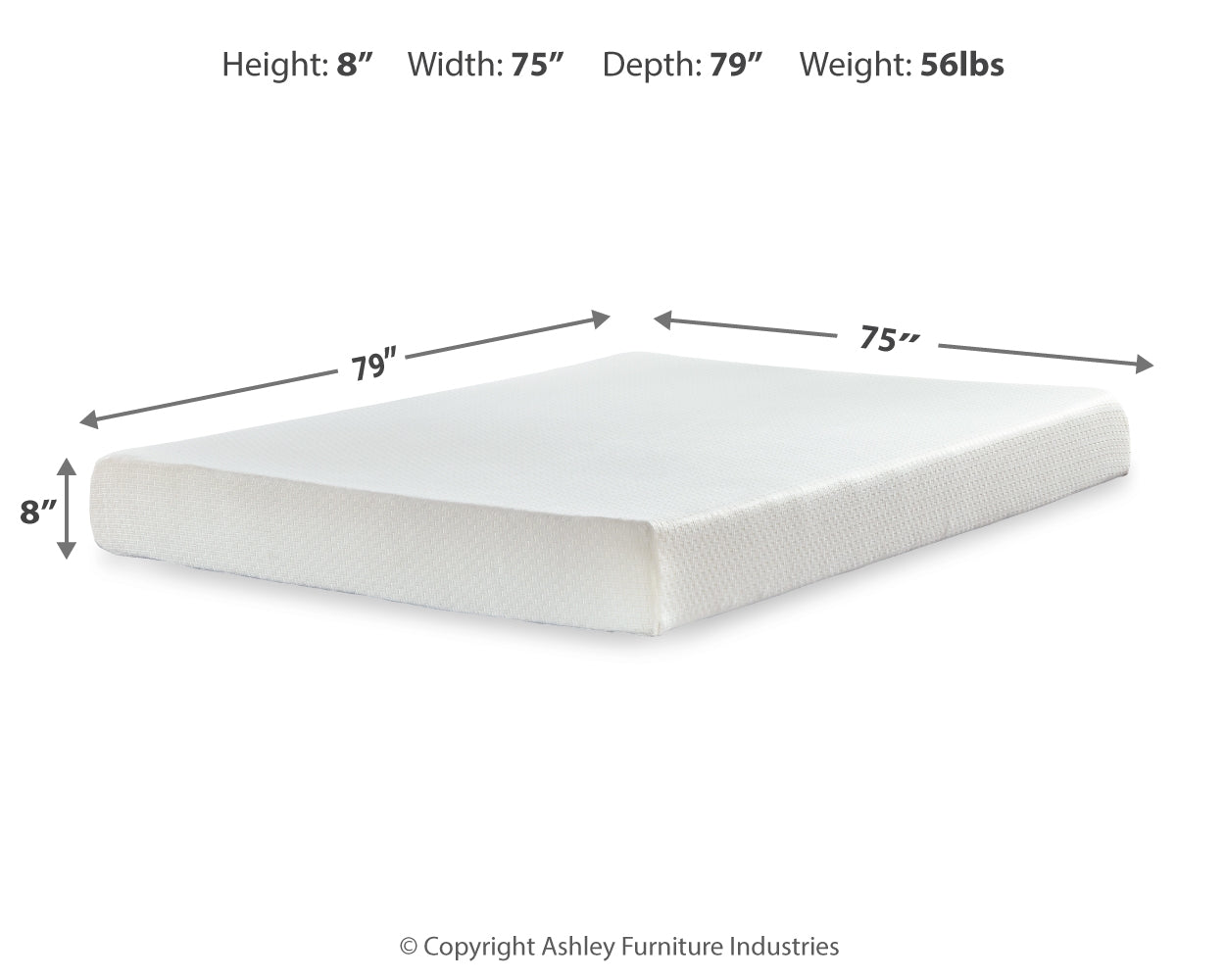 Chime 8 Inch Memory Foam King Mattress and Adjustable Base