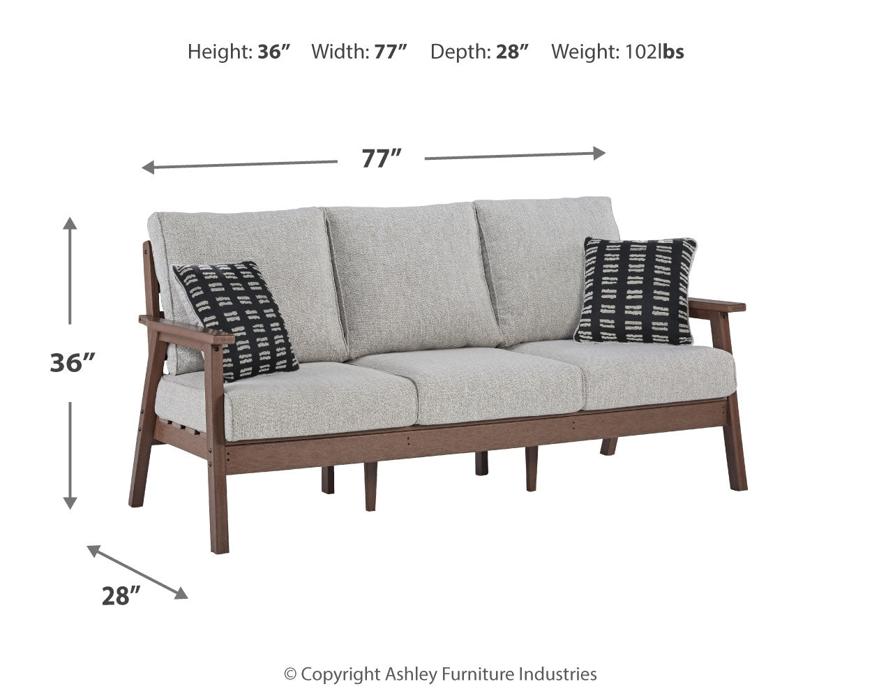 Emmeline Outdoor Sofa with Cushion