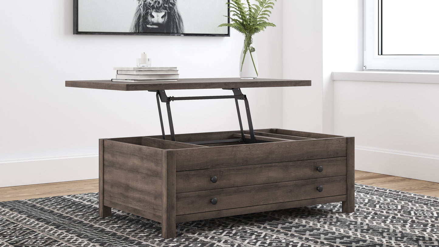 Arlenbry Lift-top Coffee Table and 2 Chairside End Tables