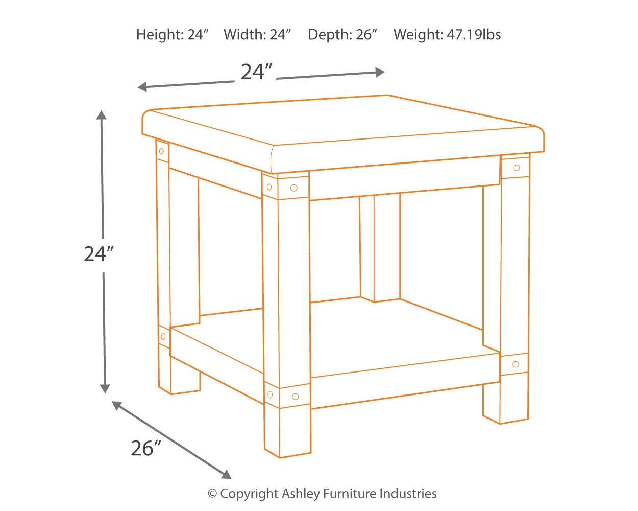 Carynhurst Coffee Table and 2 End Tables