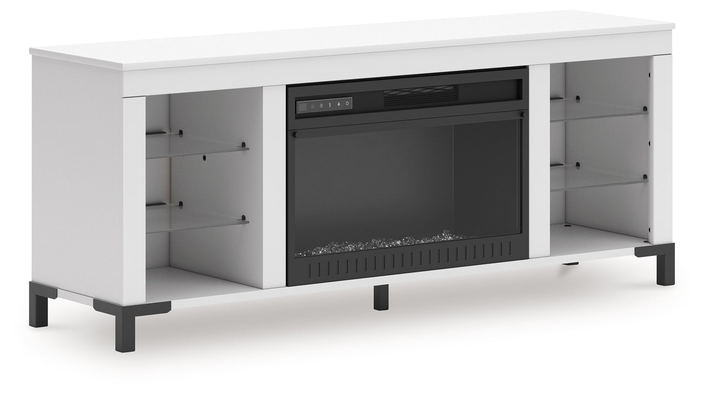 Brollevi 60" TV Stand with Electric Fireplace