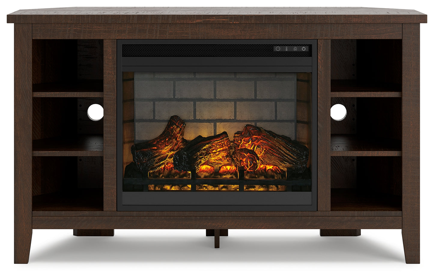 Camiburg Corner TV Stand with Electric Fireplace