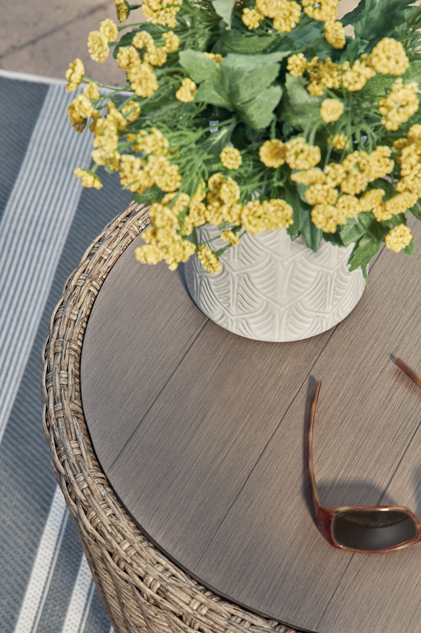 Danson - Round End Table - Beige