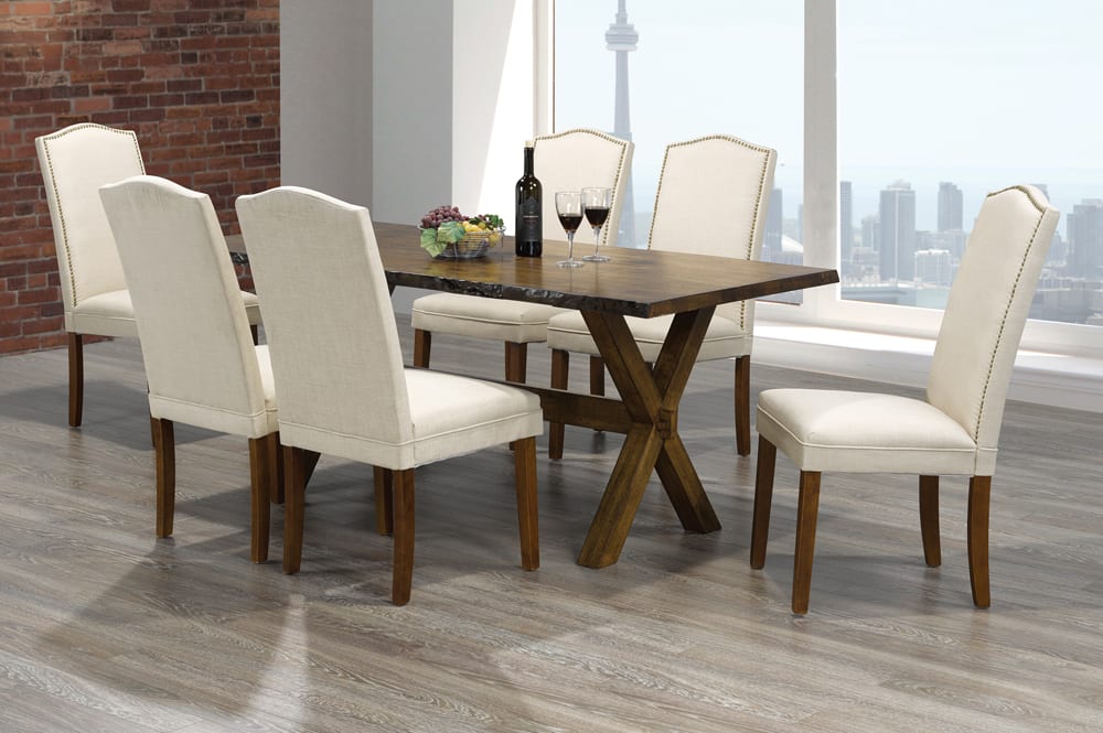 TD11 7 PC live Edge Dining Set - mrfurnitureandmattress