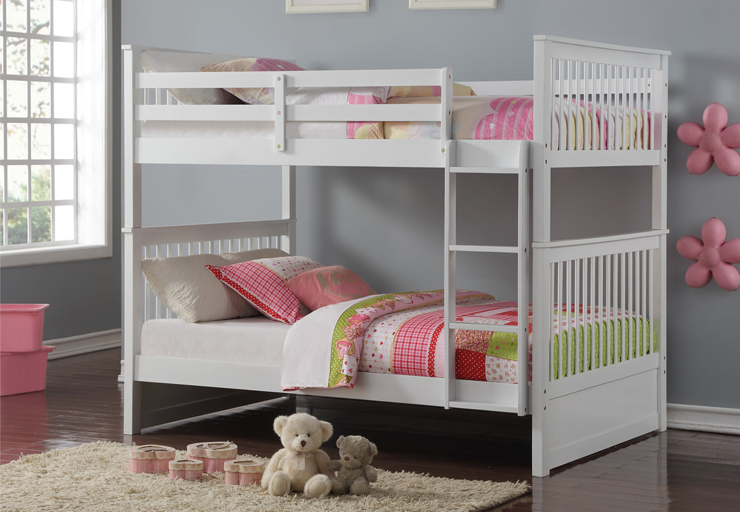 IF-123 W Double Over Double Bunk bed - mrfurnitureandmattress