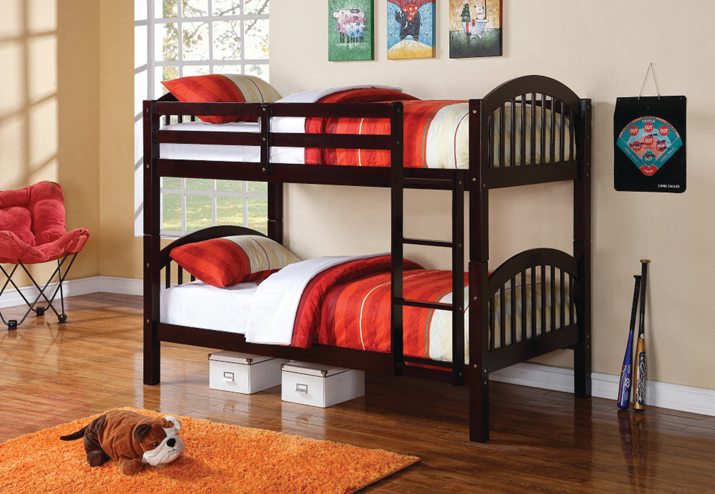 B-1880 Single Over single Bunk bed - mrfurnitureandmattress
