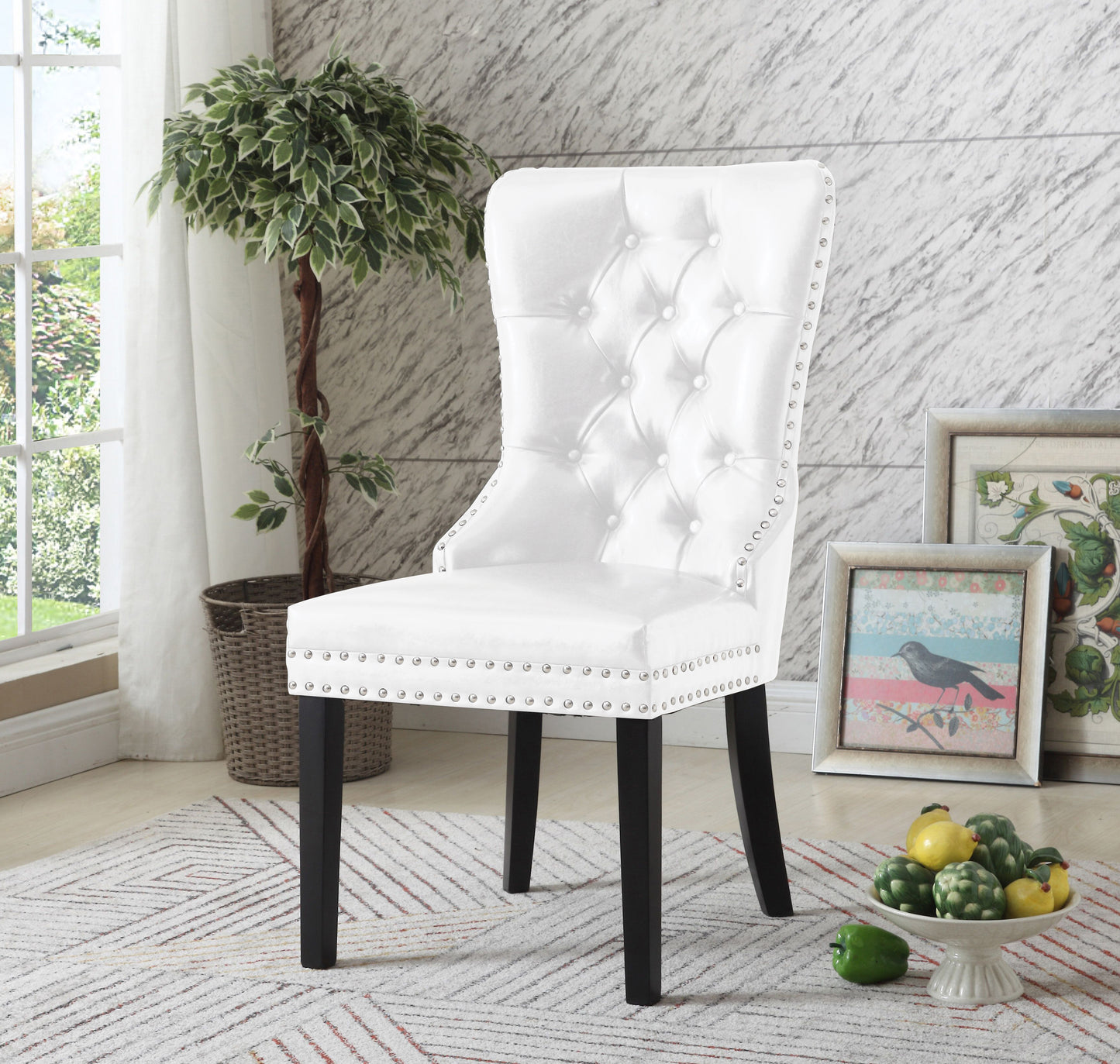 A-102 White PU Accent Chair - mrfurnitureandmattress