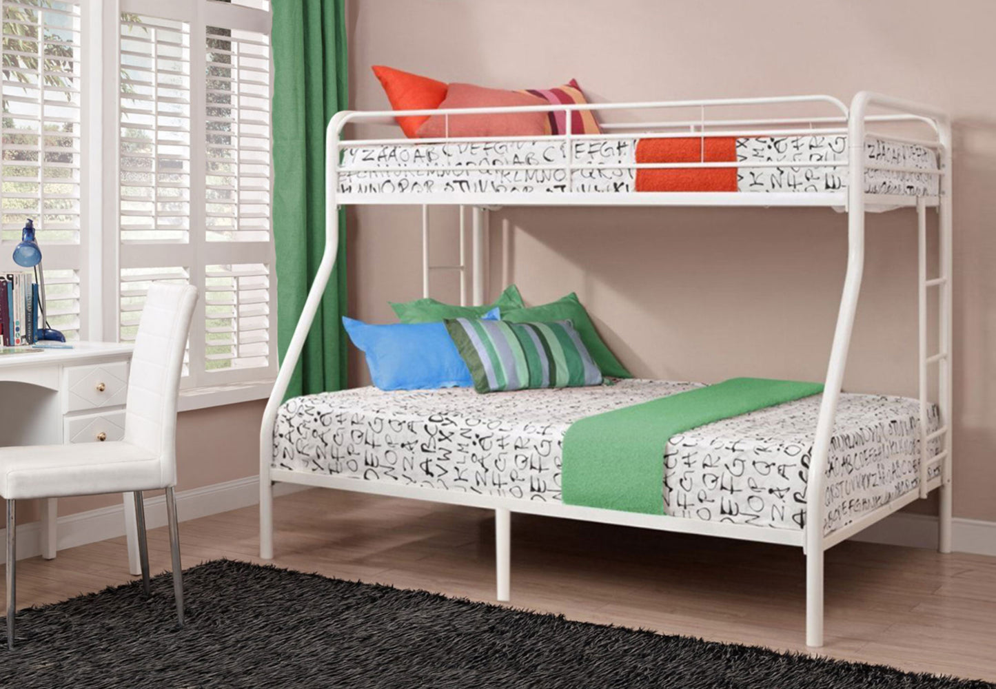 IF-501W Single Over Double Bunk bed - mrfurnitureandmattress