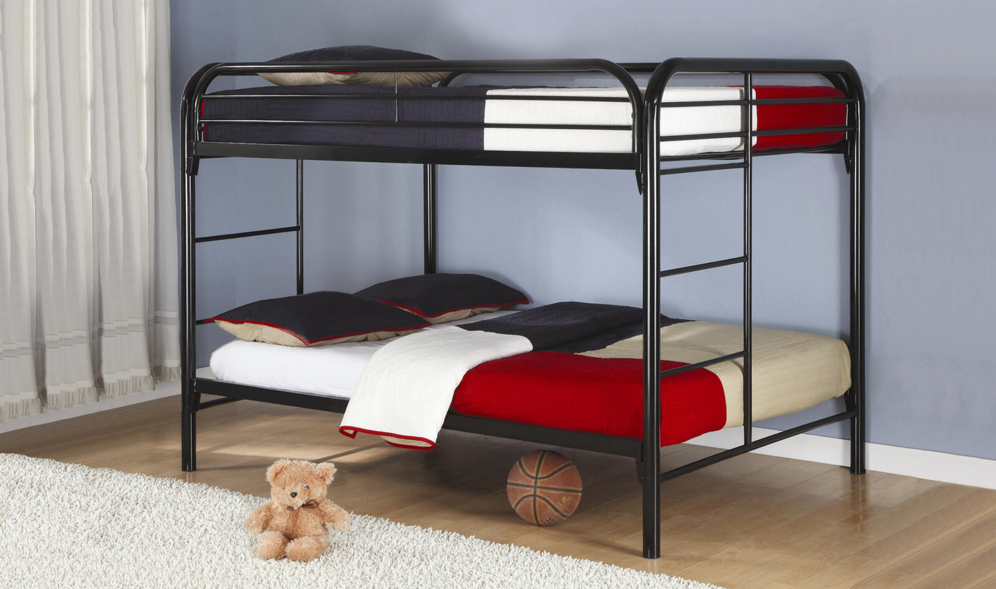B-502-BK Double Over Double Bunk bed - mrfurnitureandmattress