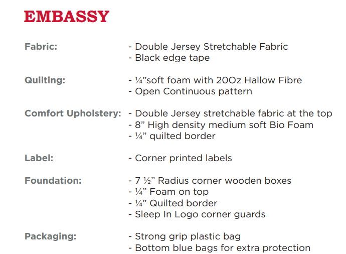 Embassy - mrfurnitureandmattress