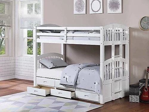 B-1842 Single Over Single Trundle Bunk Bed - mrfurnitureandmattress