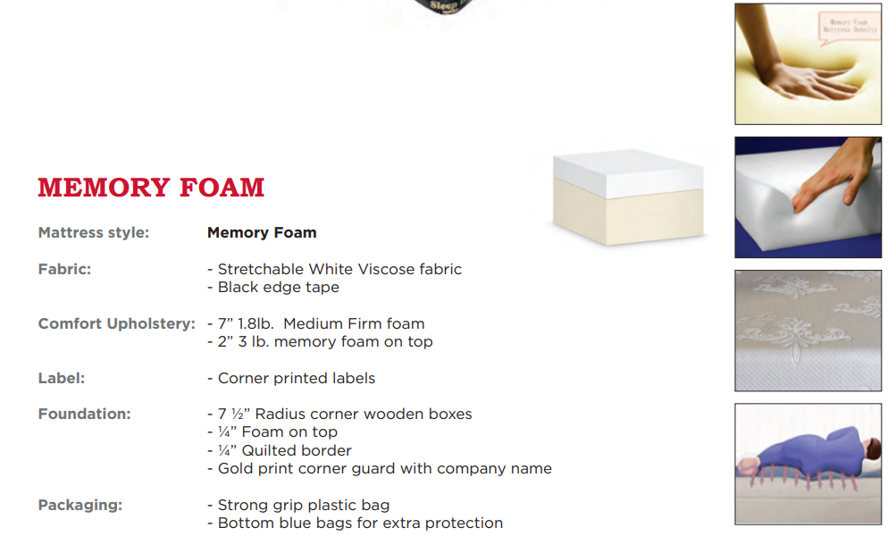 Memory Foam - mrfurnitureandmattress