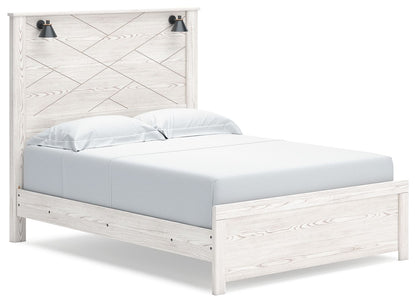 Gerridan - Panel Bed With Sconces