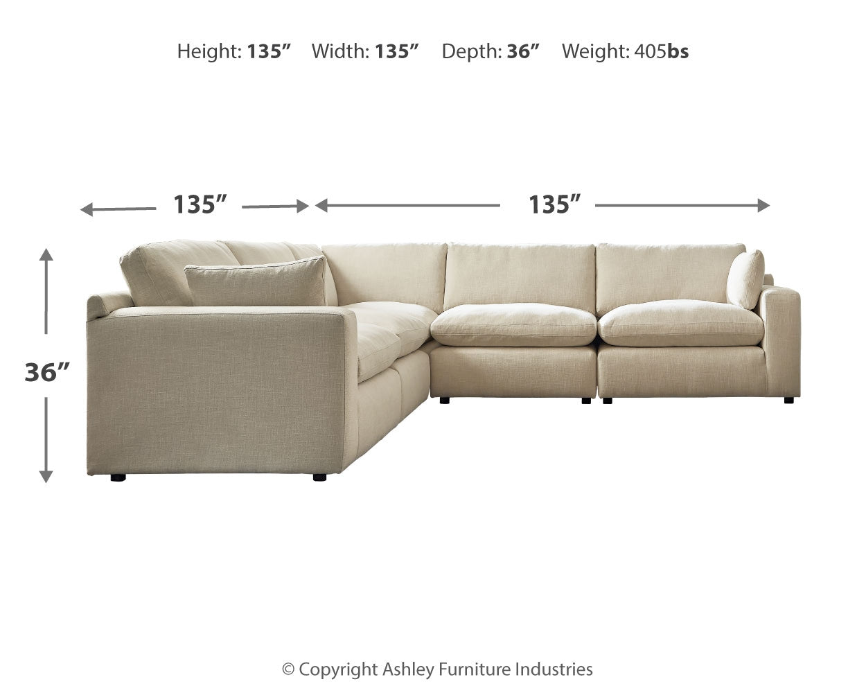 Elyza 5-Piece Sectional