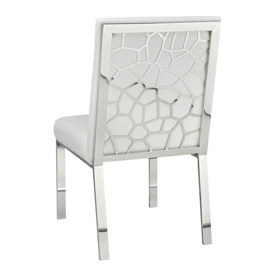 Wellington White Leatherette Dining Chair