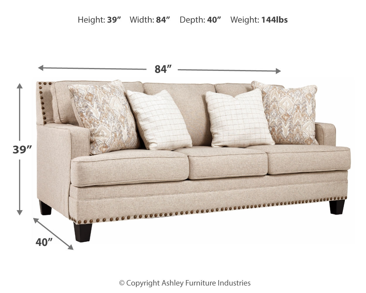 Claredon Sofa, Loveseat and Chair