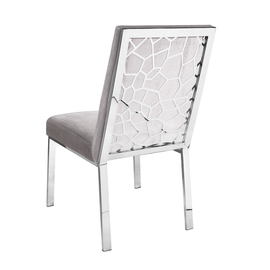 Wellington Grey Velvet Dining Chair