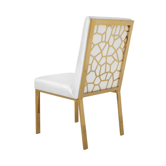 Wellington White Gold Dining Chair