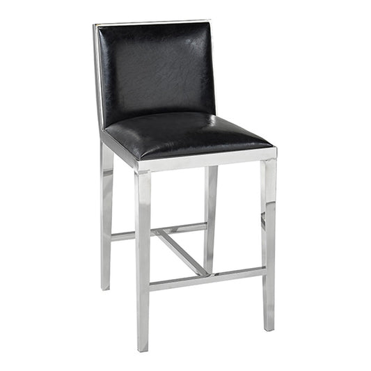 Emario Black PU Fabric Kitchen Counter Chair