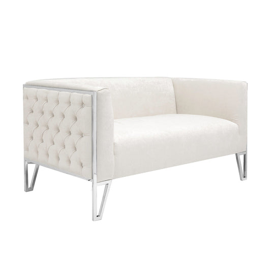 Vermont Ivory Fabric Loveseat