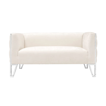 Vermont Ivory Fabric Loveseat