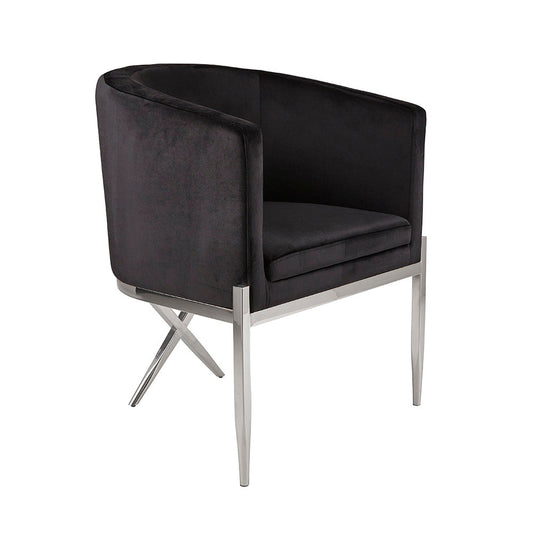 Anton Accent Chair - Black Velvet