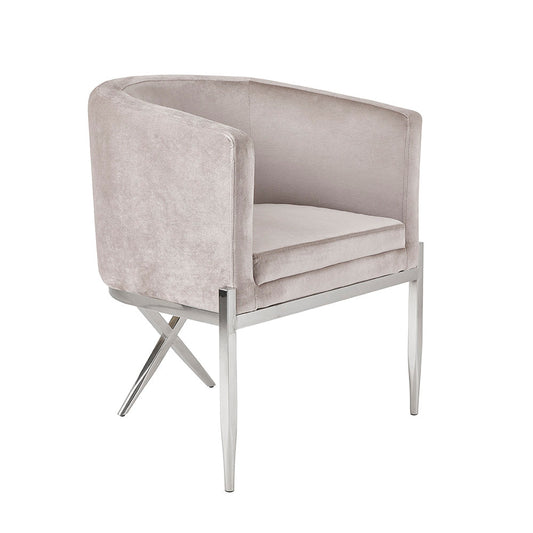 Anton Accent Chair - Grey Velvet