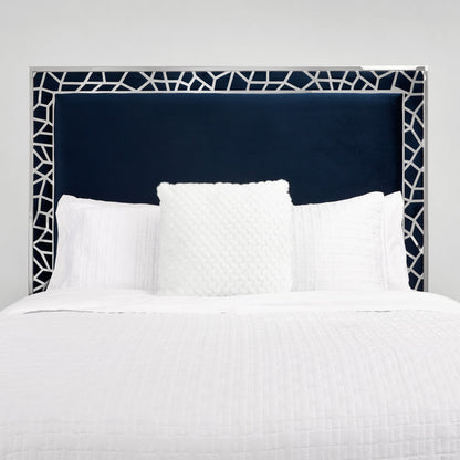 Wellington Blue Velvet King Bed