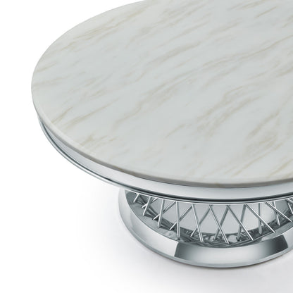 Bailey Coffee Table: Polished Steel