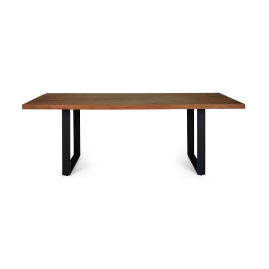 114" Straight Edge Dining Table - U Legs