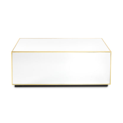 Mirror Coffee Table: Antique Gold