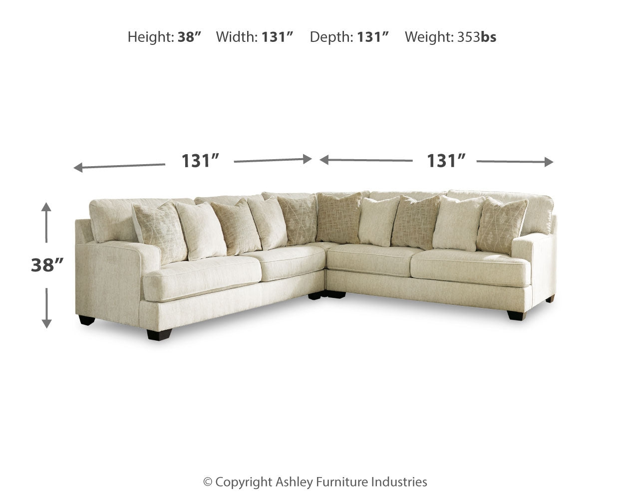 Rawcliffe 3-Piece Sectional