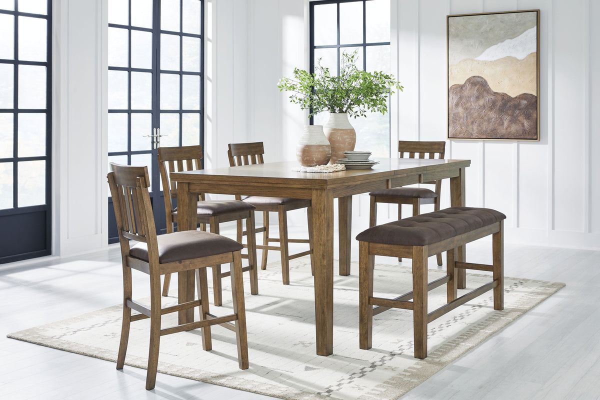 Urbinforte - Counter Height Extension Dining Table Set