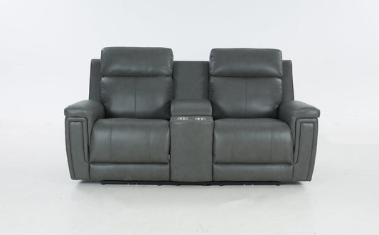 Masher Power Reclining Loveseat with Console and Lumbar