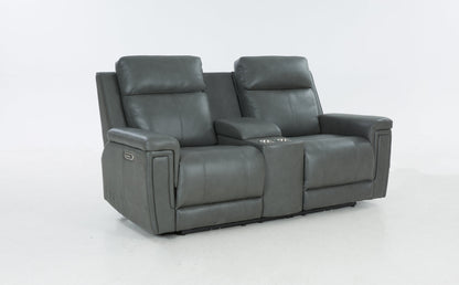 Masher Power Reclining Loveseat with Console and Lumbar