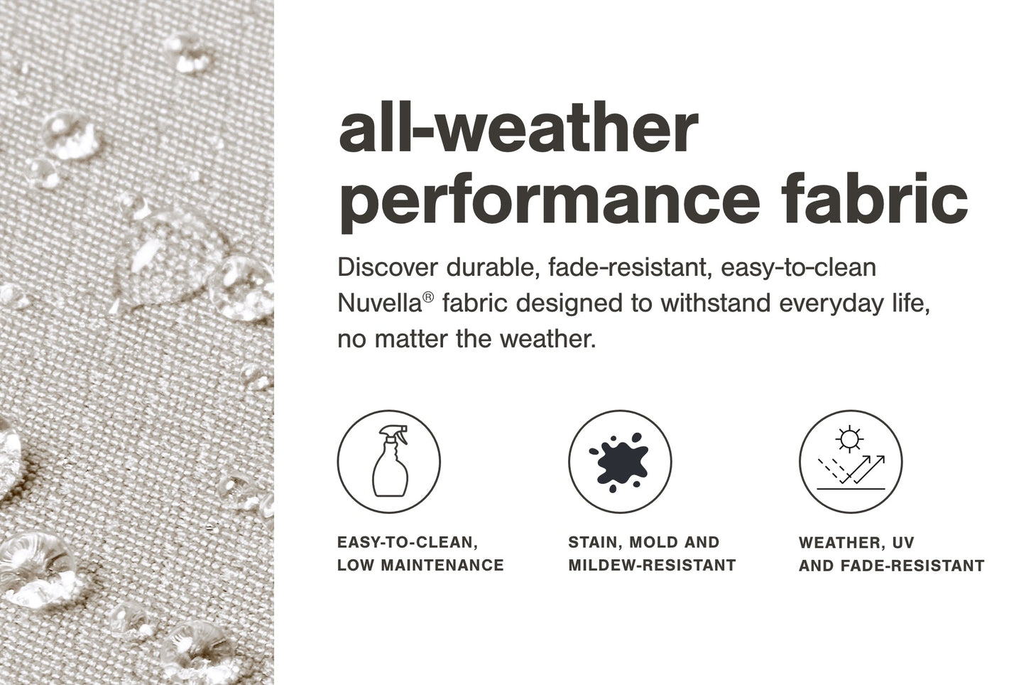 Visola Outdoor Sofa, 2 Lounge Chairs and Coffee Table