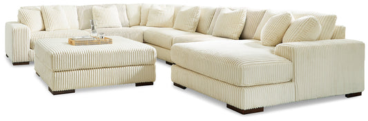 Lindyn 6-Piece Sectional with Chaise and Ottoman