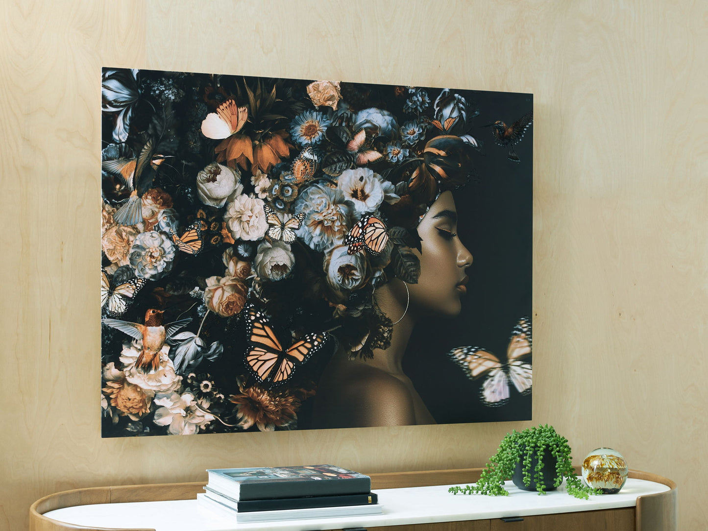 Valfer - Wall Art - Orange / Black / White