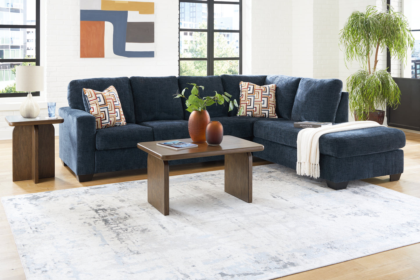 Aviemore 2-Piece Sectional, Occasional Table Set and Lamp