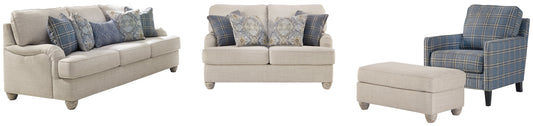 Traemore Sofa, Loveseat, Chair, and Ottoman